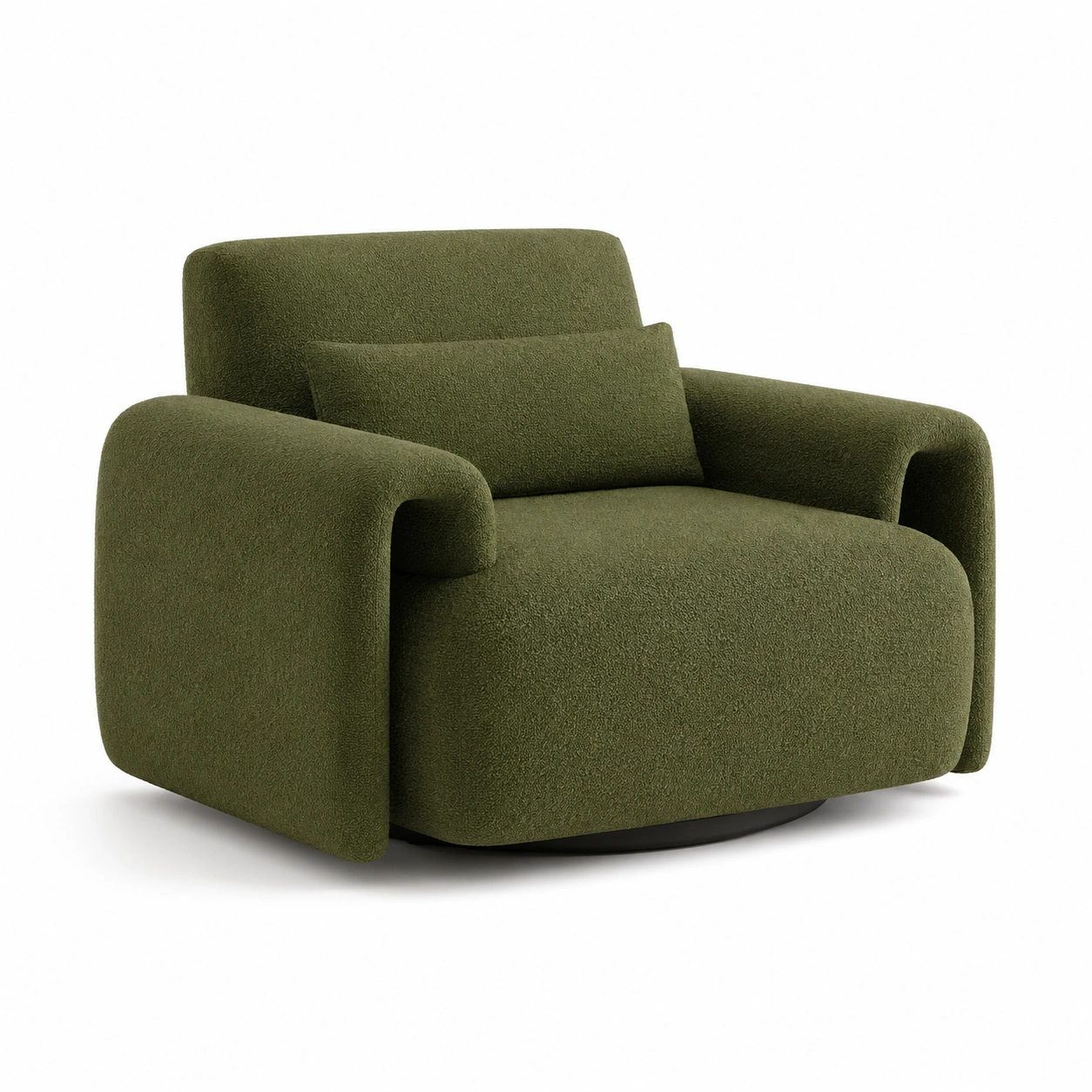 Sillon Boucle Verde Giratorio-meubivo